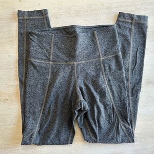 Athleta Heathered Gray Salutation Stash High Rise Capri Cropped